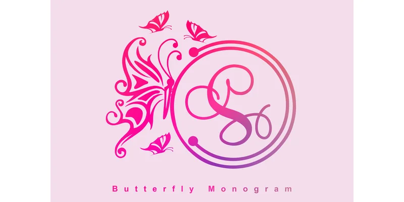 Butterfly Monogram Font by Infontree by Infontree — Decorative Font