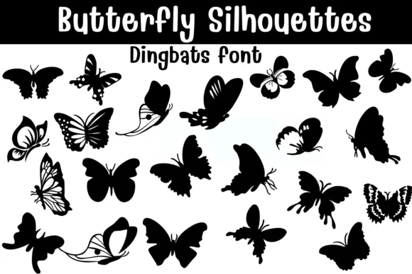 Butterfly Silhouettes by Sontaya — Dingbats Font