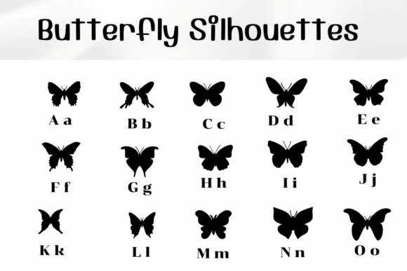 Butterfly Silhouettes by Ketsarin — Dingbats Font — thumbnail 2