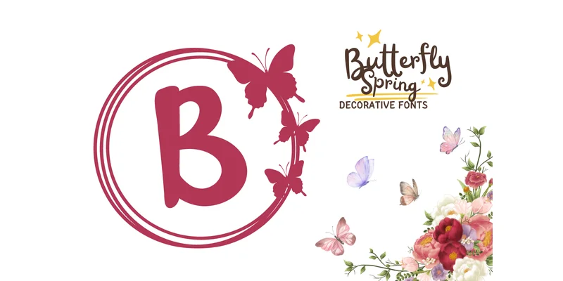 Butterfly Spring Font by PraewDesigns by PraewDesigns — Decorative Font