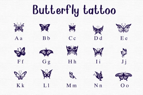 Butterfly Tattoo by Nongyao — Dingbats Font — thumbnail 2