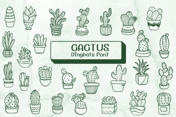 Cactus by Ketsarin — Dingbats Font
