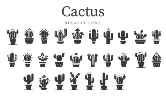 Cactus by CraftedType Studio — Dingbats Font