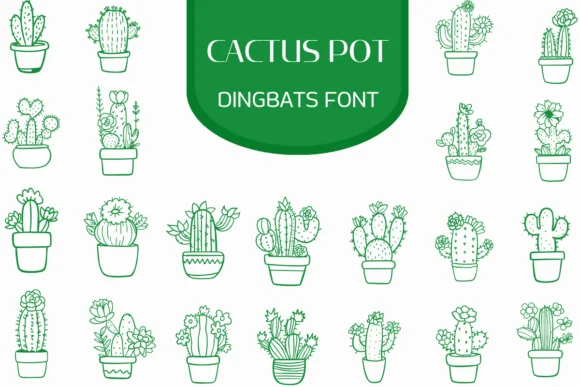 Cactus Pot by Heartcraft Atelier — Dingbats Font