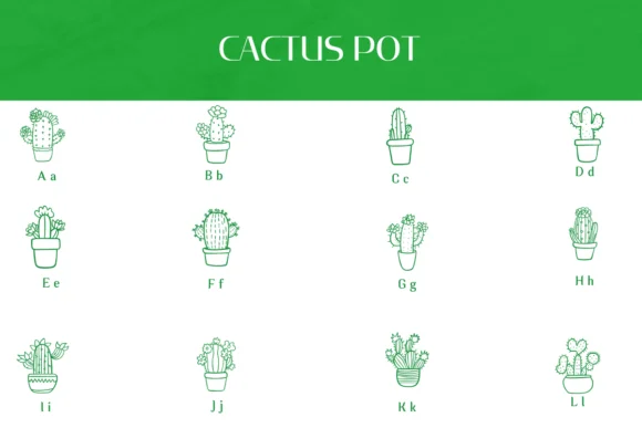Cactus Pot by Heartcraft Atelier — Dingbats Font — thumbnail 2