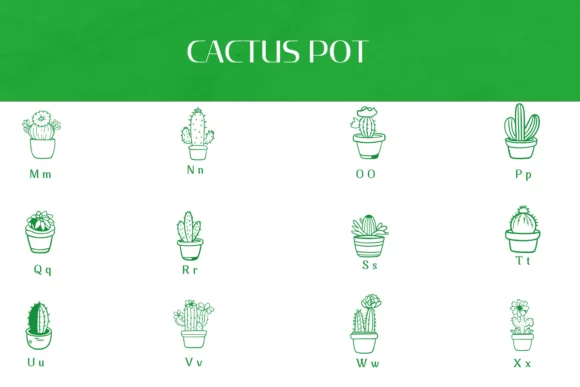 Cactus Pot by Heartcraft Atelier — Dingbats Font — thumbnail 3