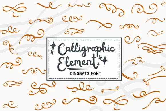 Calligraphy Element by PraewDesigns — Dingbats Font