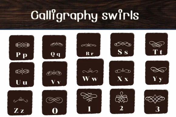 Calligraphy Swirls by Ketsarin — Dingbats Font — thumbnail 2
