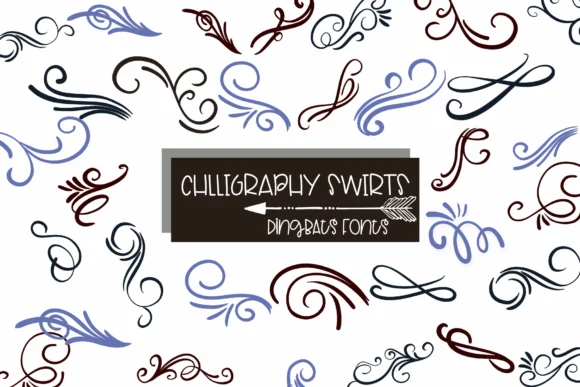 Calligraphy Swirls by Sirinart — Dingbats Font
