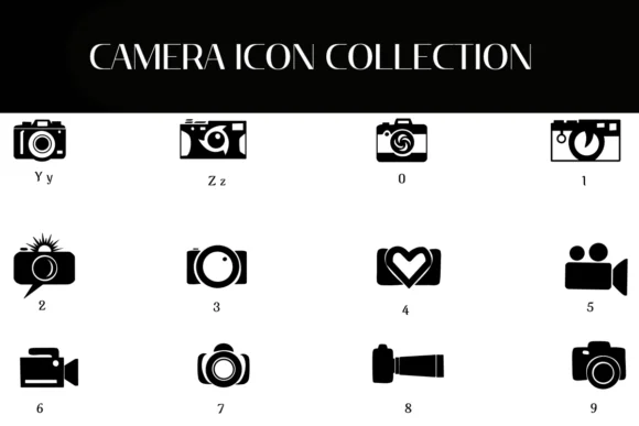 Camera Icon Collection by Heartcraft Atelier — Dingbats Font — thumbnail 4