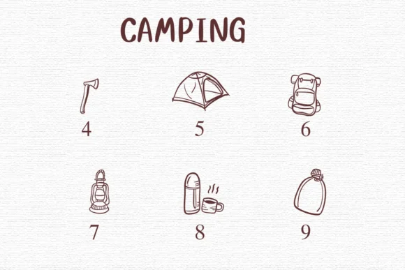 Camping by Nongyao — Dingbats Font — thumbnail 4