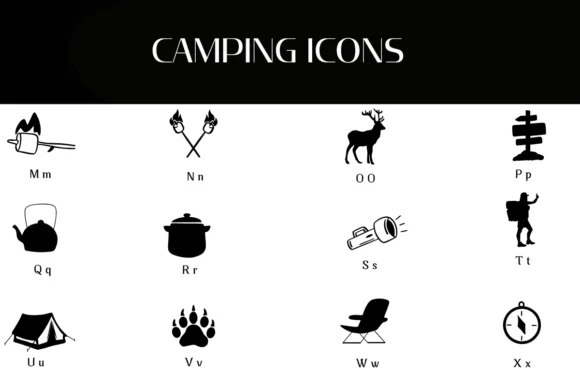 Camping Icons by Heartcraft Atelier — Dingbats Font — thumbnail 3