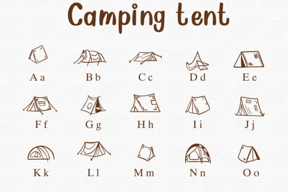 Camping Tent by Nongyao — Dingbats Font — thumbnail 2