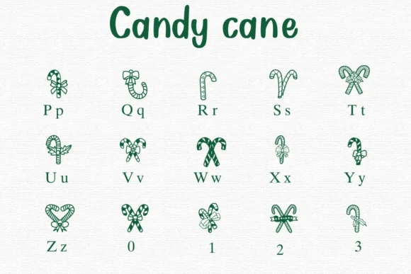 Candy Cane by Nongyao — Dingbats Font — thumbnail 3