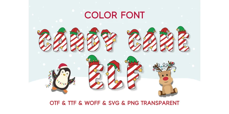 Candy Cane Elf Font by Adalin Digital — Color Fonts Font