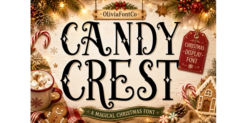 Candy Crest Font by OliviaFontCo by OliviaFontCo — Display Font
