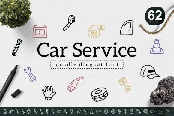 Car Service by YandiDesigns — Dingbats Font