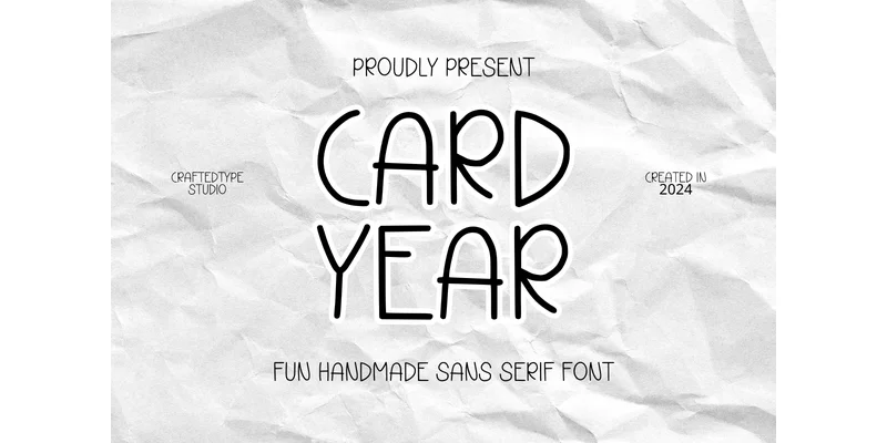 Card Year Font by CraftedType Studio — Sans Serif Font