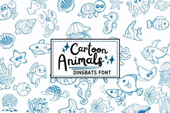 Cartoon Animals by PraewDesigns — Dingbats Font