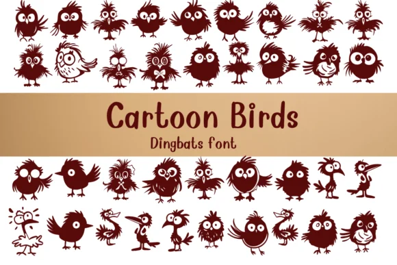 Cartoon Birds by Nongyao — Dingbats Font