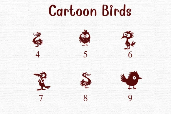 Cartoon Birds by Nongyao — Dingbats Font — thumbnail 4