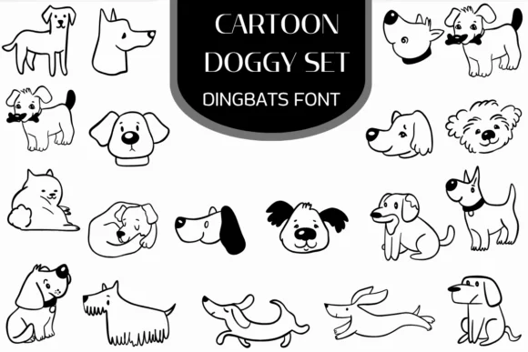 Cartoon Doggy Set by Heartcraft Atelier — Dingbats Font