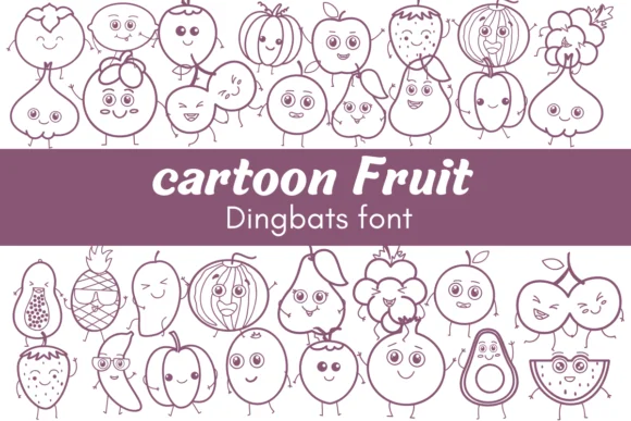 Cartoon Fruit by Nun Sukhwan — Dingbats Font