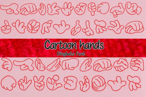 Cartoon Hands by Nongyao — Dingbats Font