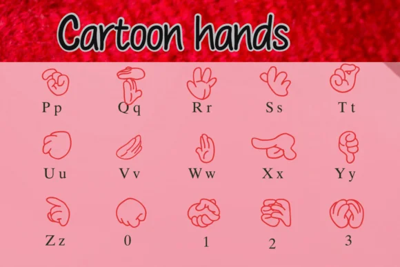Cartoon Hands by Nongyao — Dingbats Font — thumbnail 3
