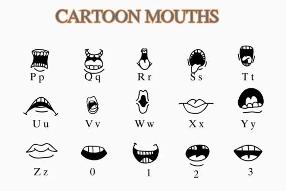 Cartoon Mouths by Nongyao — Dingbats Font — thumbnail 3