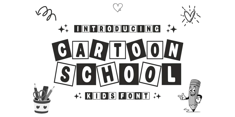 Cartoon School Font by anamalmusyaffaCreative by anamalmusyaffaCreative — Decorative Font