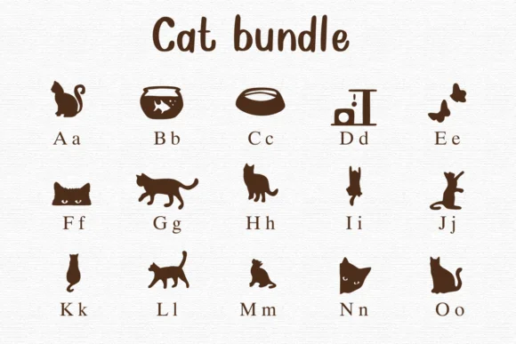 Cat Bundle by Nongyao — Dingbats Font — thumbnail 7