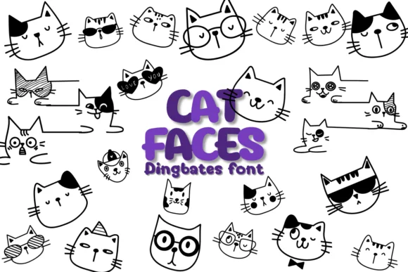Cat Faces by Chonada — Dingbats Font