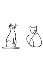 Cat Line Drawing by Heartcraft Atelier — Dingbats Font — thumbnail 8