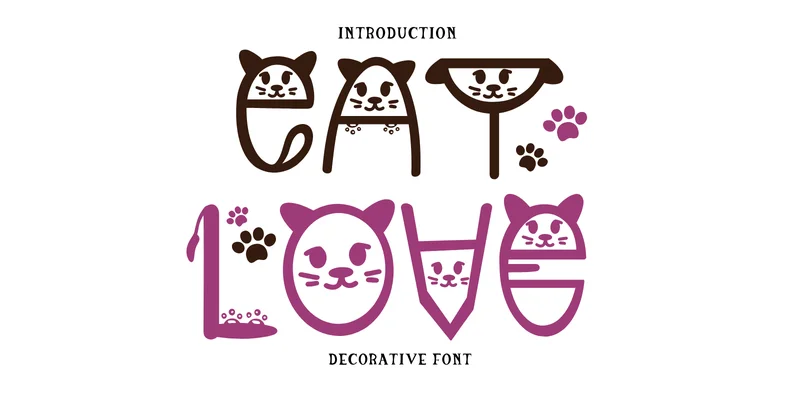 Cat Love Font by Bee piyanuch by Bee piyanuch — Decorative Font