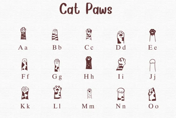 Cat Paws by Nongyao — Dingbats Font — thumbnail 2