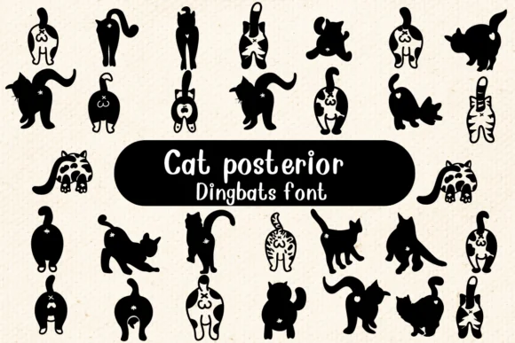 Cat Posterior by Nongyao — Dingbats Font