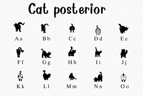 Cat Posterior by Nongyao — Dingbats Font — thumbnail 2