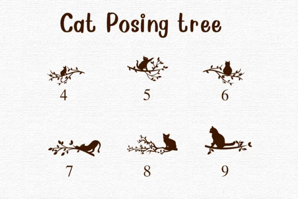 Cat Posting Tree by Nongyao — Dingbats Font — thumbnail 4