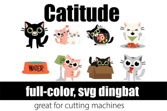 Catitude DB by Illustration Ink — Color Fonts Font