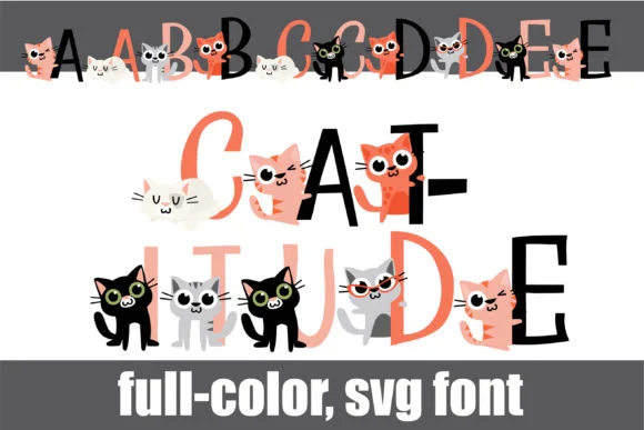 Catitude by Illustration Ink — Color Fonts Font