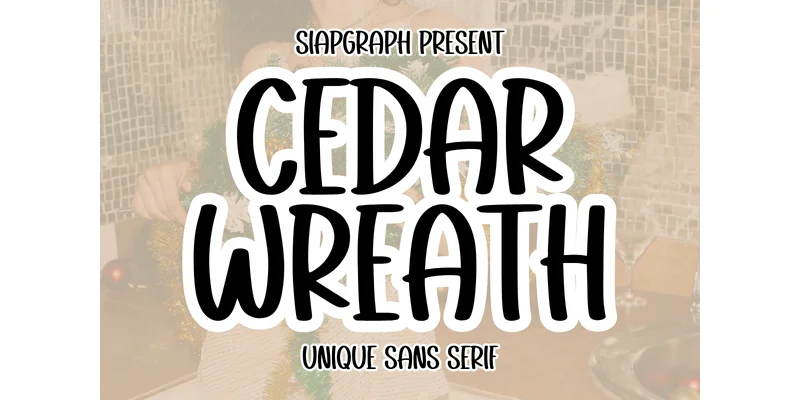 Cedar Wreath Font by SiapGraph — Sans Serif Font