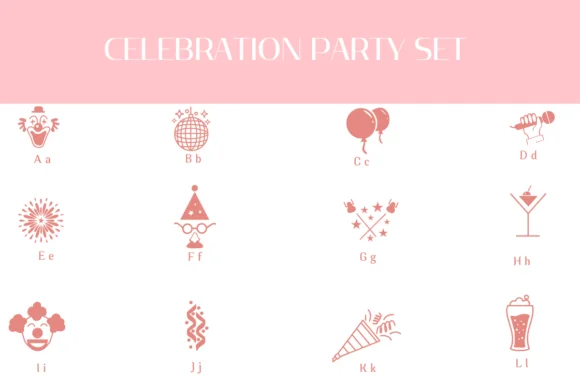 Celebration Party Set by Heartcraft Atelier — Dingbats Font — thumbnail 2