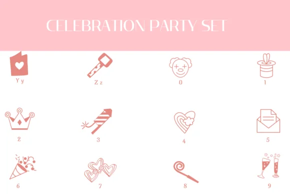 Celebration Party Set by Heartcraft Atelier — Dingbats Font — thumbnail 4