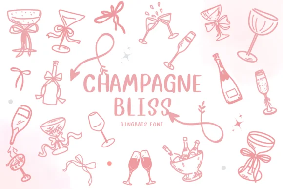 Champagne Bliss by CHANOK — Dingbats Font