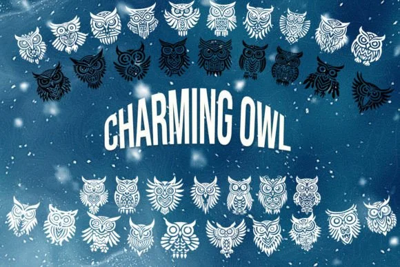 Charming Owl by MOMAT THIRTYONE β Dingbats Font
