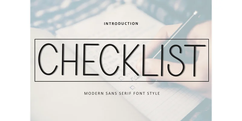Checklist Font by FreshTypeINK — Sans Serif Font