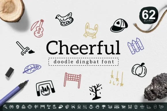 Cheerful by YandiDesigns — Dingbats Font