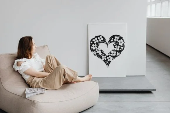 Cherry Blossoms Heart by MOMAT THIRTYONE — Dingbats Font — thumbnail 5