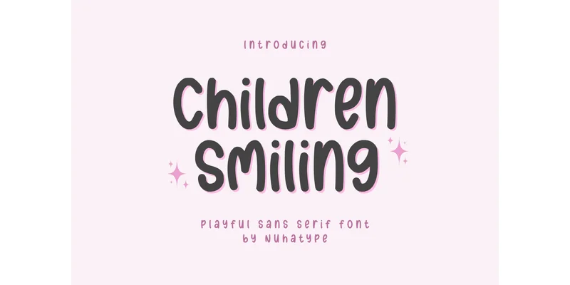Children Smiling Font by Nuhatype — Sans Serif Font